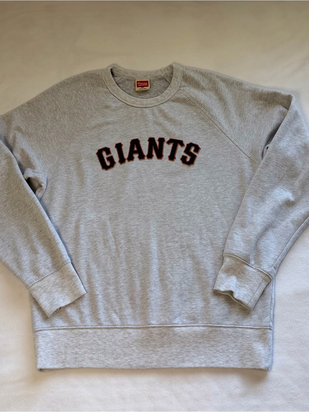 HOMAGE San Francisco Giants Jersey Logo '00 Crewneck Sweatshirt Grey Sz.M